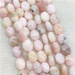 Natural Pink Opal Oval Beads, approx 8-10mm