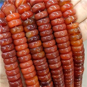 Natural Red Agate Heishi Spacer Beads Dye, approx 6-15mm