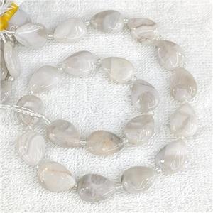Natural White Crazy Lace Agate Teardrop Beads Flat, approx 13-18mm