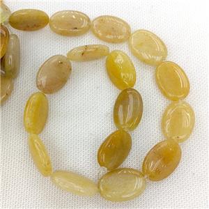 Natural Yellow Aventurine Oval Beads, approx 18-25mm