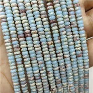 Synthetic Snakeskin Jasper Beads Smooth Rondelle, approx 2x4mm