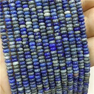Natural Blue Lapis Lazuli Beads Smooth Rondelle, approx 2x4mm