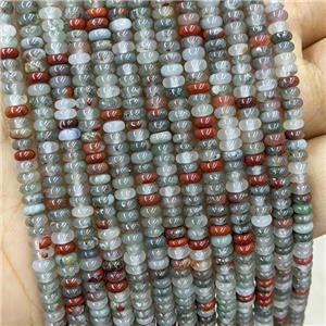 Natural African Bloodstone Beads Smooth Rondelle, approx 2x4mm
