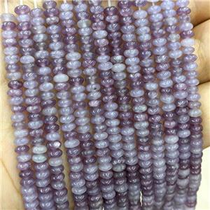 Natural Purple Lepidolite Beads Smooth Rondelle, approx 2x4mm