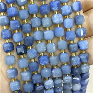 Natural Blue Aventurine Beads Faceted Cube, approx 6-7mm