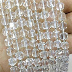 Natural Clear Quartz Beads Faceted Cube, approx 6-7mm