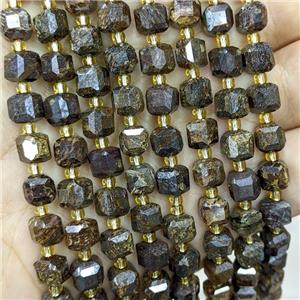Natural Bronzite Beads Faceted Cube, approx 6-7mm