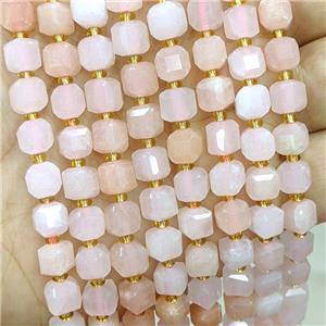 Natural Pink Aventurine Beads Faceted Cube, approx 6-7mm