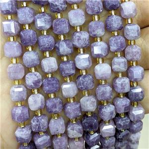 Natural Lilac Jasper Beads Faceted Cube, approx 6-7mm