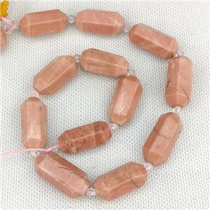Red Howlite Bullet Beads Dye Prism, approx 13-27mm, 12pcs per st