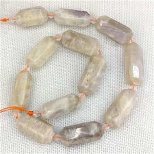 Natural Sunstone Prism Beads Bullet, approx 13-27mm, 12pcs per st