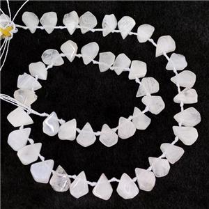 Natural White Moonstone Beads Teardrop Topdrilled, approx 9-14mm