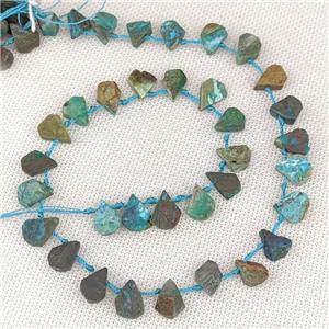 Blue Chrysocolla Beads Teardrop Topdrilled, approx 9-14mm