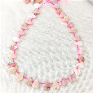 Natural Pink Opal Teardrop Beads Topdrilled, approx 10-16mm