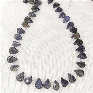 Natural Iolite Beads Teardrop Topdrilled, approx 10-16mm