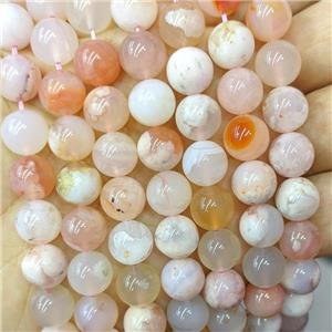 Natural Sakura Cherry Agate Beads Smooth Round, approx 10mm dia