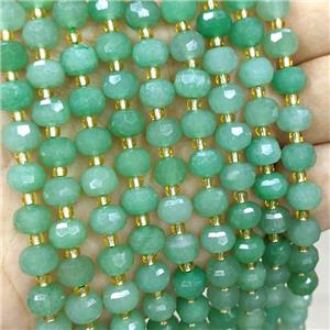 Natural Green Aventurine Beads Faceted Rondelle, approx 6-8mm