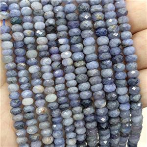 Natural Tanzanite Beads Faceted Rondelle, approx 7mm