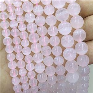 Pink Selenite Beads Natural Color Smooth Round, approx 6mm dia