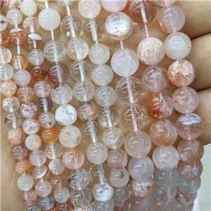 Natural Pink Quartz Crystal Beads Smooth Round, approx 6mm dia