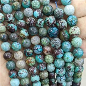 Natural Chrysocolla Beads Teal Smooth Round, approx 10mm