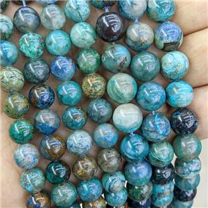 Natural Chrysocolla Beads A-Grade Teal Smooth Round, approx 9mm