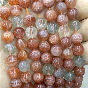 Natural Arusha Quartz Sunstone Beads Orange AA-Grade Smooth Round, approx 8mm dia