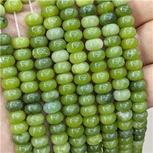 Chinese Taiwan Jadeite Beads Green Smooth Rondelle, approx 8mm