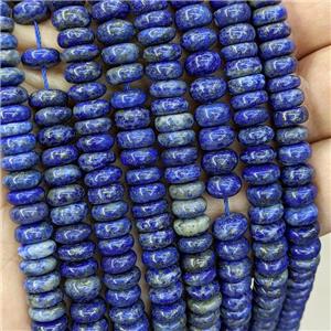 Natural Lapis Lazuli Beads Smooth Rondelle Blue, approx 8mm