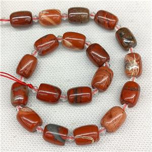 Natural Red Jasper Barrel Beads Smooth, approx 12-16mm