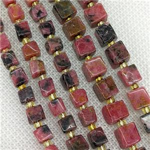 Natural Brazilian Rhodonite Beads Red, approx 8-10mm
