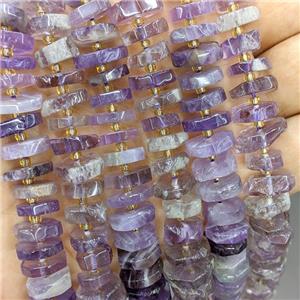 Natural Amethyst Heishi Spacer Beads Lt.purple, approx 12-13mm