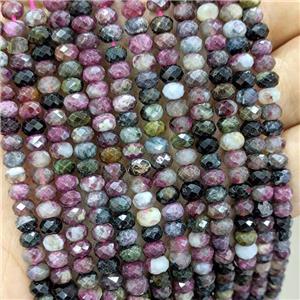 Natural Tourmaline Beads Multicolor Faceted Rondelle, approx 5.5mm