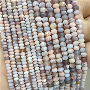 Natural Pink Botswana Agate Beads Faceted Rondelle, approx 4mm
