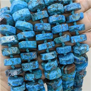 Natural Ocean Jasper Heishi Spacer Beads Blue Dye, approx 18-20mm