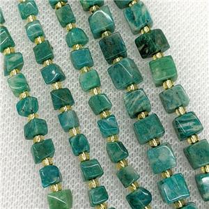 Natural Green Russian Amazonite Beads Cube, approx 4-6mm