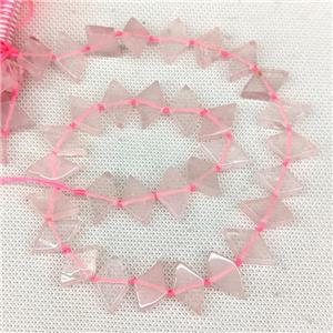 Natural Pink Rose Quartz Rhombus Beads, approx 10-18mm
