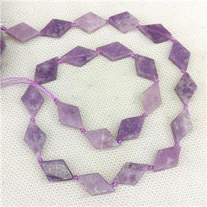 Natural Purple Lepidolite Rhombus Beads, approx 10-18mm