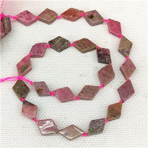 Natural Chinese Rhodonite Beads Red Rhombus, approx 10-18mm