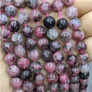 Natural American Rhodonite Beads Red Smooth Round B-Grade, approx 10mm