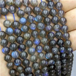 Natural Labradorite Beads Blue Flash AAA-Grade Smooth Round, approx 5mm