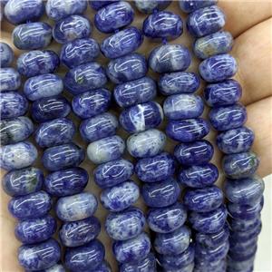 Natural Blue Sodalite Beads Smooth Rondelle, approx 8-12mm