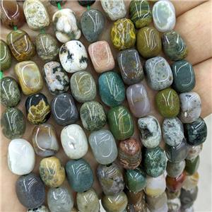 Natural Ocean Agate Chips Beads Freeform Multicolor, approx 9-12mm