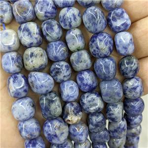 Natural Blue Dalmatian Jasper Beads Freeform Chips, approx 9-12mm