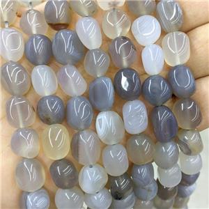 Natural Gray Agate Chips Beads Freeform, approx 9-12mm