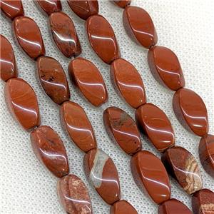 Natural Red Jasper Twist Beads, approx 8-16mm