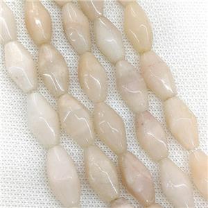 Natural Pink Aventurine Beads Faceted Rice, approx 10-20mm