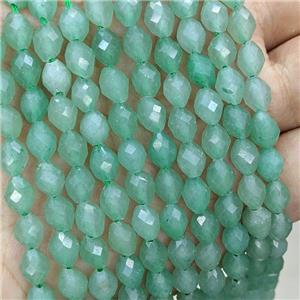 Natural Green Aventurine Beads Faceted Rice, approx 5-7mm