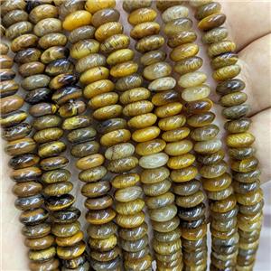 Natural Tiger Eye Stone Rondelle Beads Smooth, approx 4-8mm