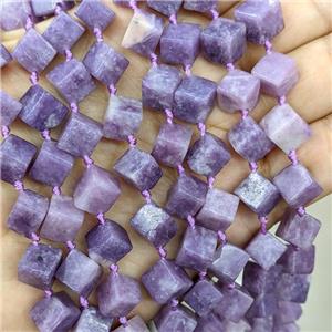 Lilac Jasper Cube Beads Corner-Drilled, approx 8-10mm